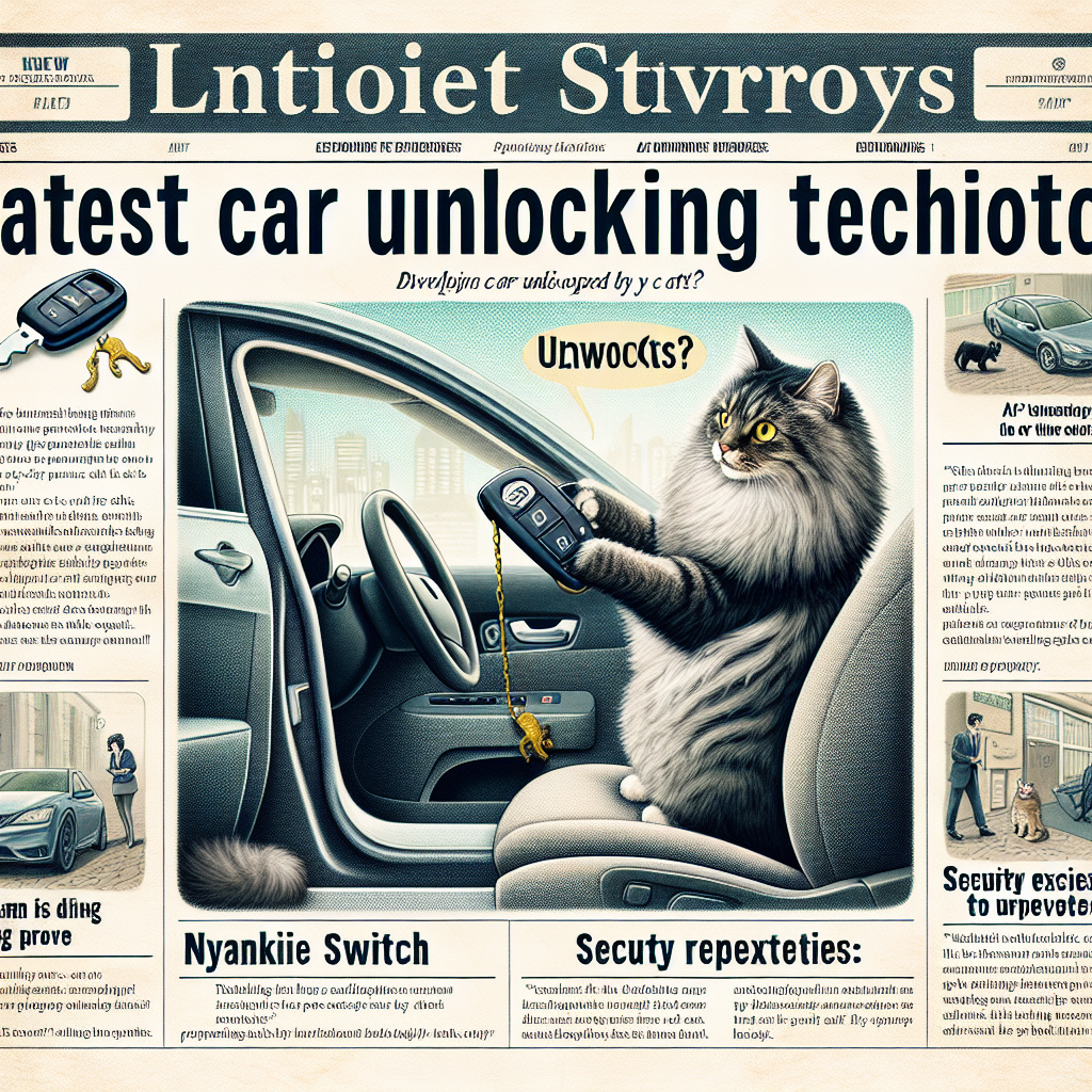 最新の車型ロック解除技術、猫が開発に成功？