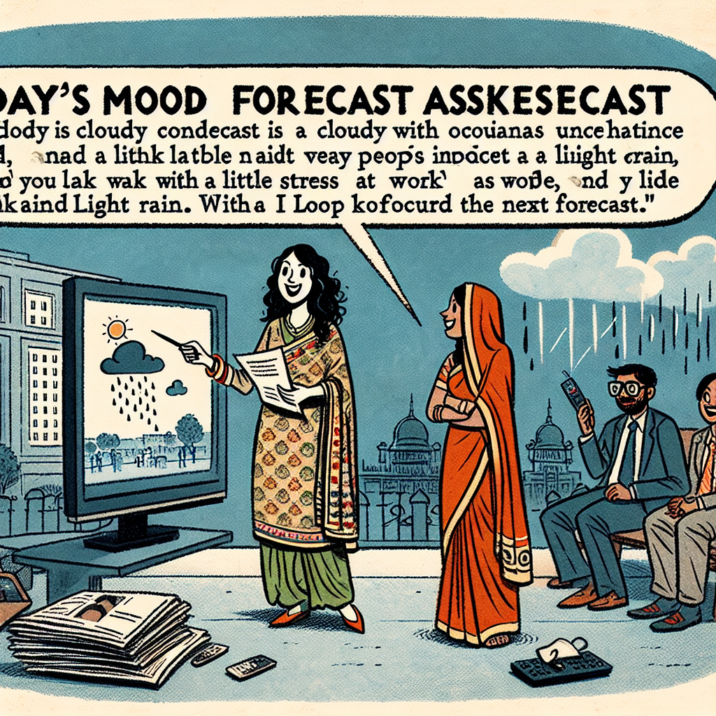 天気予報が精神的サポートを始める？今日の気分は「曇り時々晴れ」