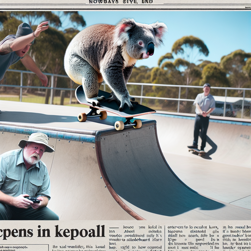 コアラがスケートパークで大活躍！