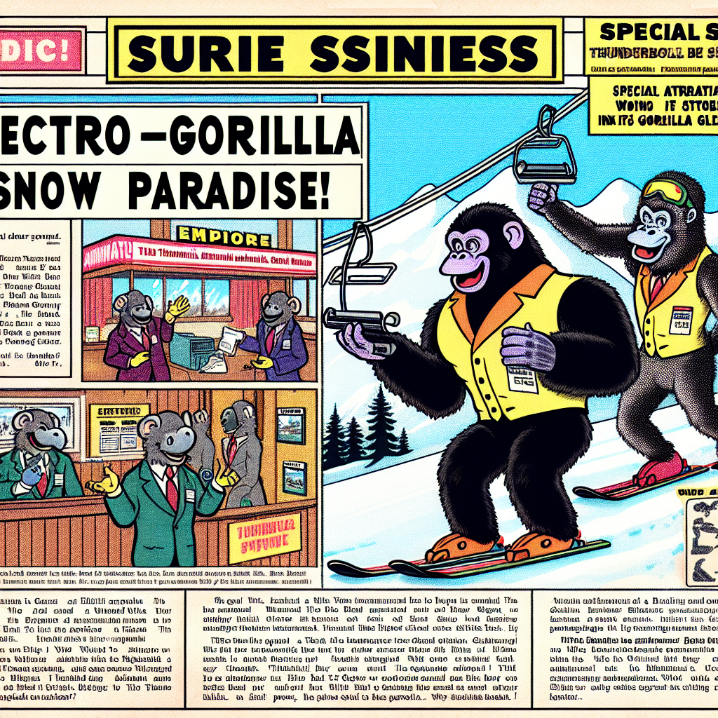 ピカチューとゴリラが共同でスキーリゾートを開業！？